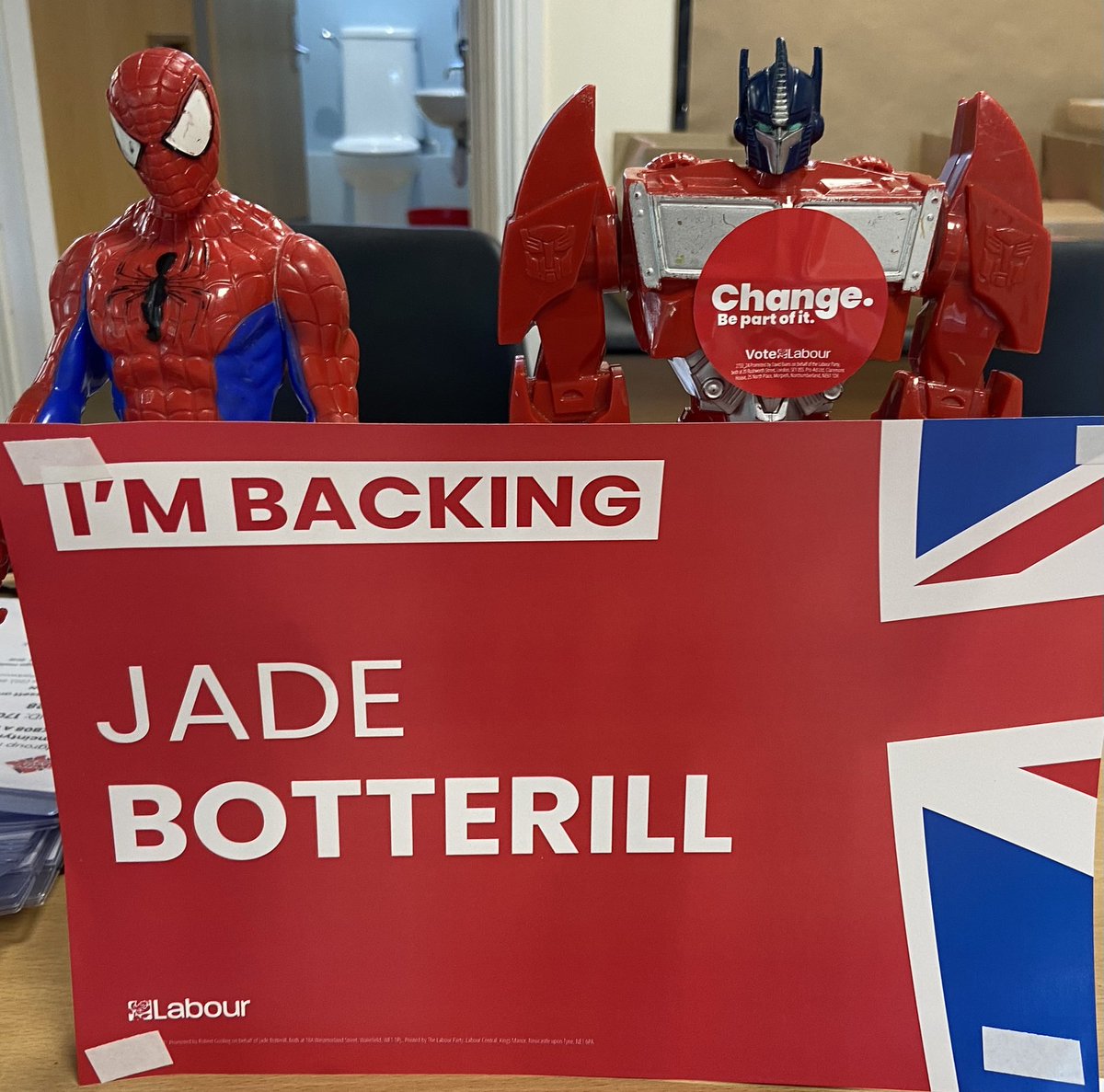 Tyler Hawkins (@tylerchawkins) on Twitter photo Last minute endorsements for <a href="/JadeBotterill/">Jade Botterill MP</a> from Optimus Prime & Spiderman! ๐๐ท๏ธ๐น Last minute endorsements for <a href="/JadeBotterill/">Jade Botterill MP</a> from Optimus Prime & Spiderman! ๐๐ท๏ธ๐น