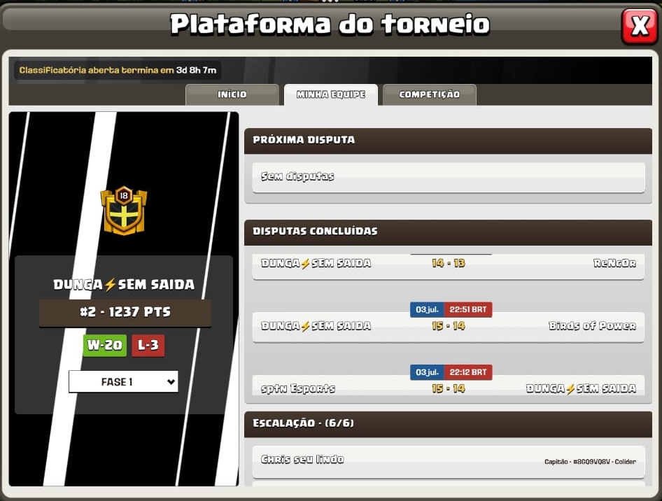 Experts coc (@experts_coc) on Twitter photo Nossos jogadores estão fazendo história nas classificatórias abertas pro mundial, simplesmente um desempenho de altíssimo nível🔥
Top 1 🇧🇷
Top 2 🌍🌎🌏
Jogadores:
<a href="/ChrisLindoCOC/">Chris seu Lindo</a> ©️
<a href="/Guimaraes_fb20/">Fábio Guimarães</a>
<a href="/joa0coc/">joa0</a>
<a href="/MARLOSMH/">MARLOS</a>
<a href="/OEmbaixadorCoc/">caio</a>
<a href="/PaulococSS/">Paulo Filho</a>
#coc #clashofclans <a href="/ClashofClans/">Clash of Clans</a> Nossos jogadores estão fazendo história nas classificatórias abertas pro mundial, simplesmente um desempenho de altíssimo nível🔥
Top 1 🇧🇷
Top 2 🌍🌎🌏
Jogadores:
<a href="/ChrisLindoCOC/">Chris seu Lindo</a> ©️
<a href="/Guimaraes_fb20/">Fábio Guimarães</a>
<a href="/joa0coc/">joa0</a>
<a href="/MARLOSMH/">MARLOS</a>
<a href="/OEmbaixadorCoc/">caio</a>
<a href="/PaulococSS/">Paulo Filho</a>
#coc #clashofclans <a href="/ClashofClans/">Clash of Clans</a>