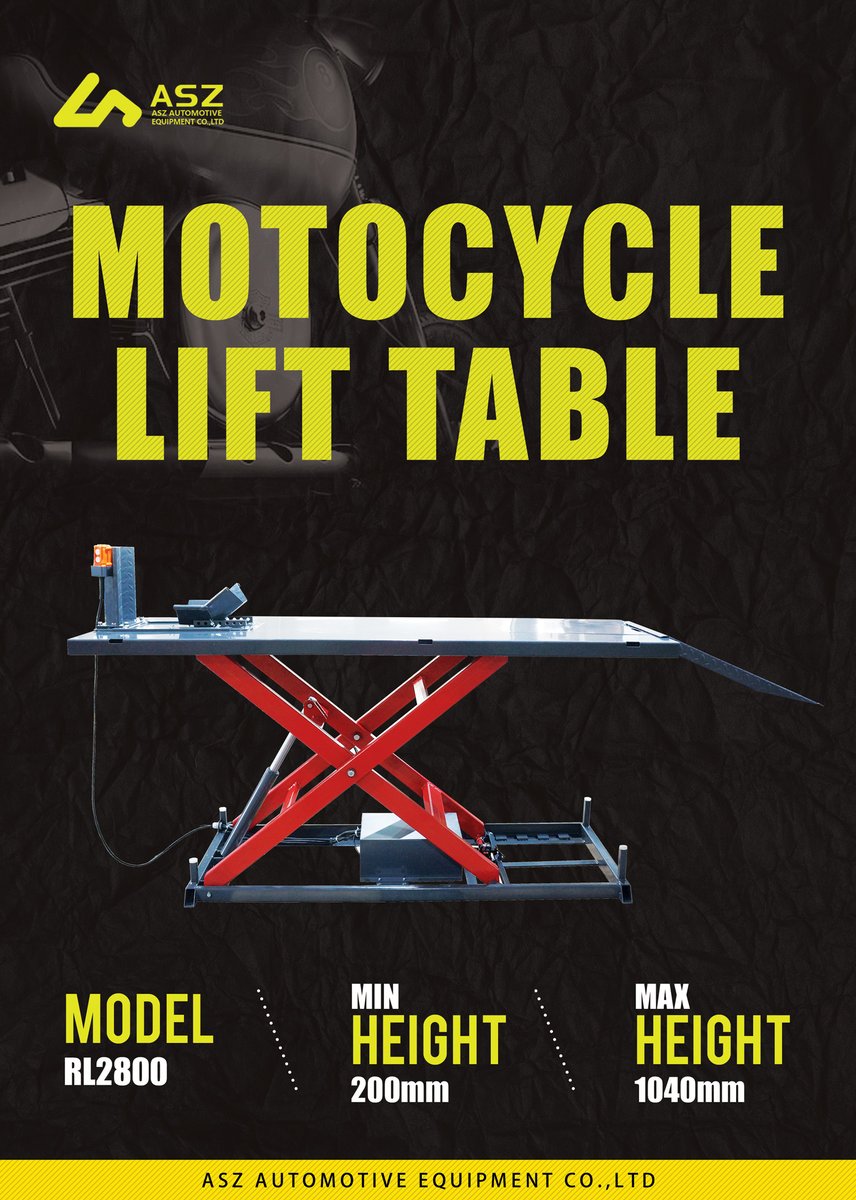 ASZTOOLS's tweet image. Are you worried about repairing your #motorcycles ? Take a look at this motorcycle lift，Safety bar is used for preventing from accidental falling，With air pump can reduce labor and improve working efficiency.🏍️
