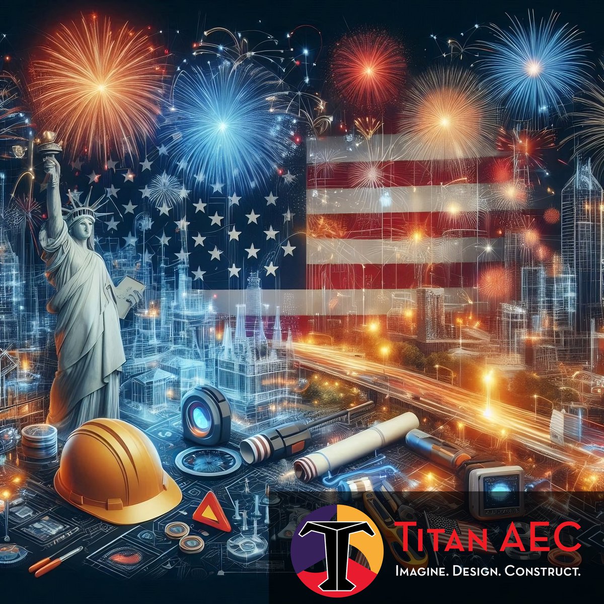 TITANAEC's tweet photo. Happy Independence Day! 🇺🇸 Celebrating the freedom to innovate and build a brighter future. Here's to the architects, engineers, and construction professionals who shape our nation's landscape every day. #IndependenceDay #AEC #BuildingTheFuture #AutodeskPartner #BIM #VDC #America https://t.co/RFAOtQoR1v