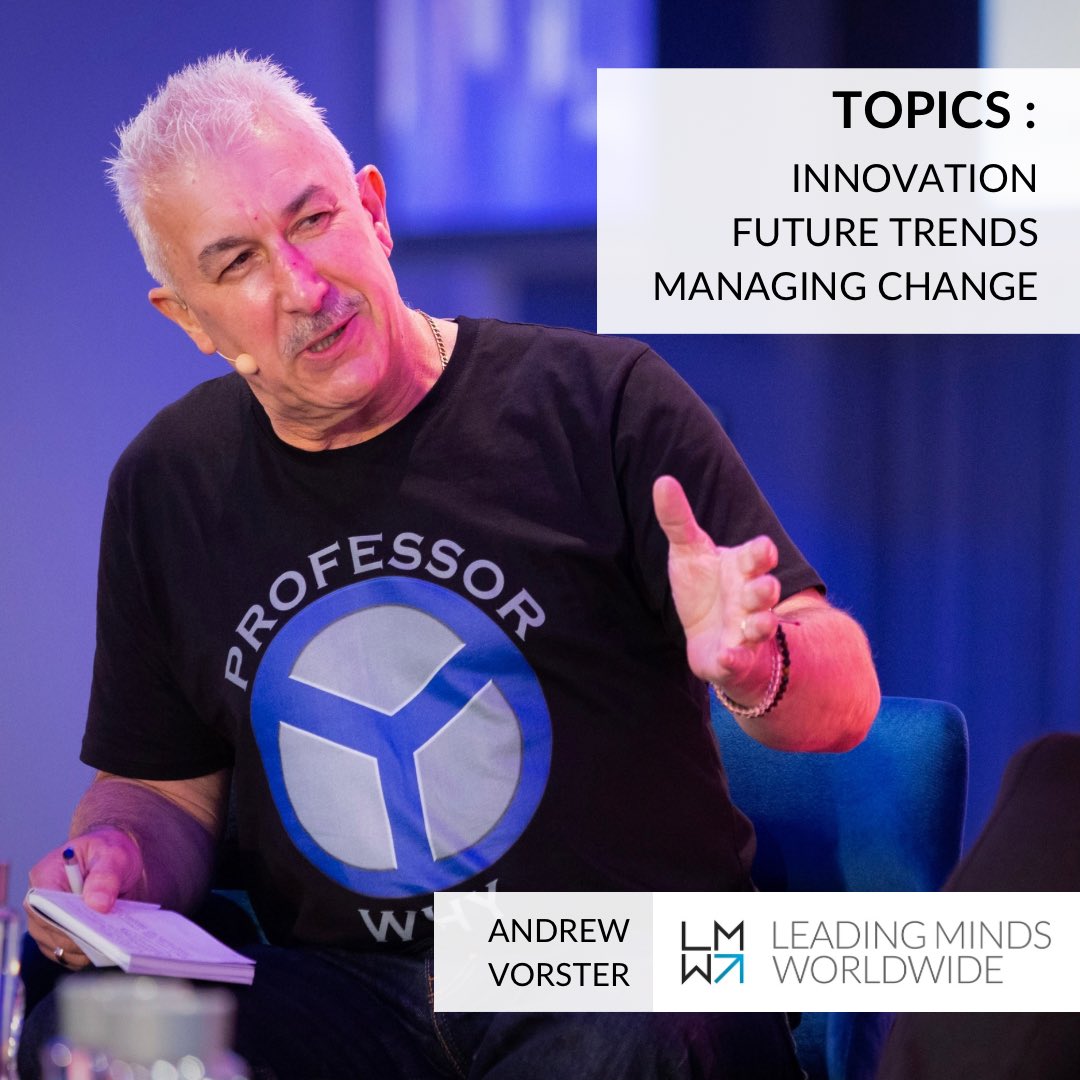 Looking for a speaker on the topics of Innovation, Future Trends or Managing Change?
Contact us to book @AndrewVorster

#Futurist #TechnologyTrends #StrategicForesight #InnovationCatalyst #KeynoteSpeaker #MotivationalSpeaker #FinTech #Conference #Keynote #Entrepreneurship