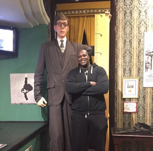 Jacob Rees-Mogg on the election campaign trail with Shaquille O’Neal.