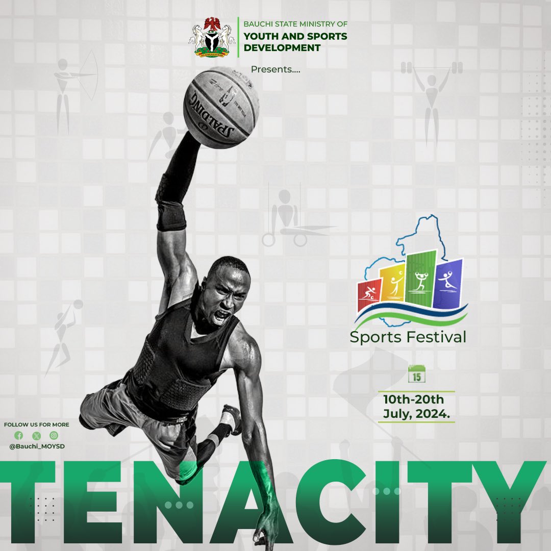 THE WAIT IS ALMOST OVER!
Bauchi Sports Festival Begins July 10th!

Prepare for thrilling competitions and unforgettable moments!