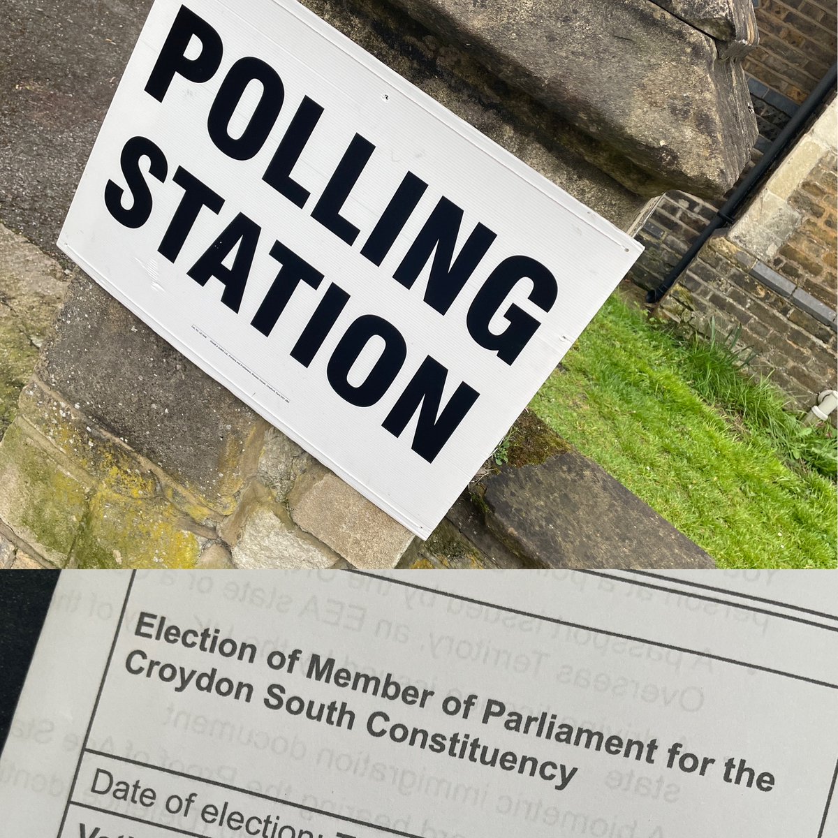 I think this is my first ever GE vote in an actually (or perhaps allegedly) marginal seat. #GeneralElection2024