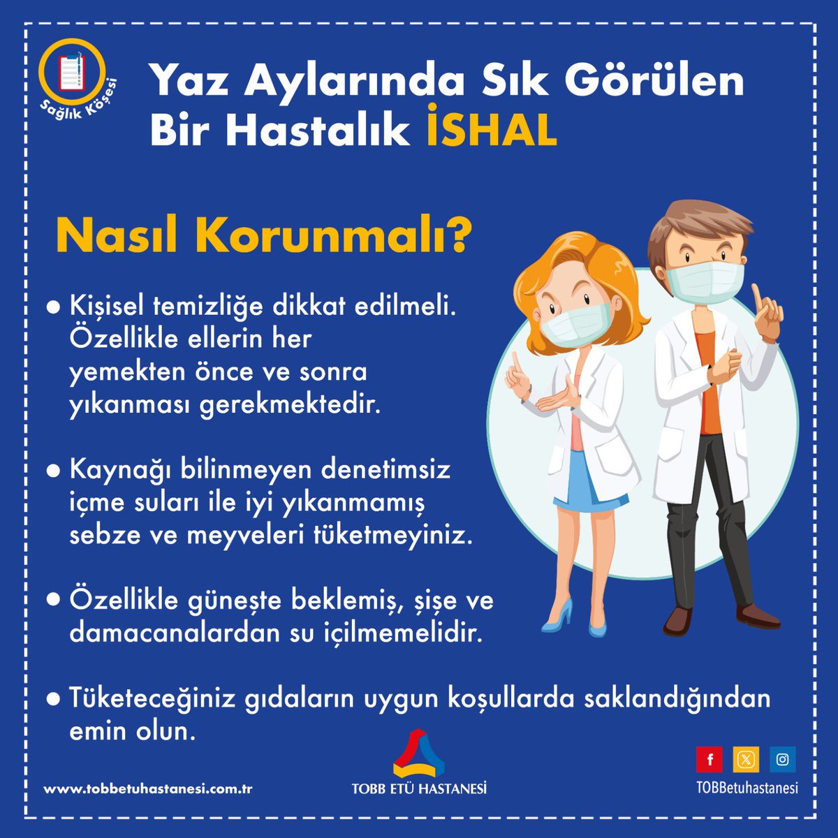 Yaz Aylarında Sıkça Görülen İshalden Nasıl Korunuruz? 

#tobbetühastanesi #yazishali #ishal #sağlık