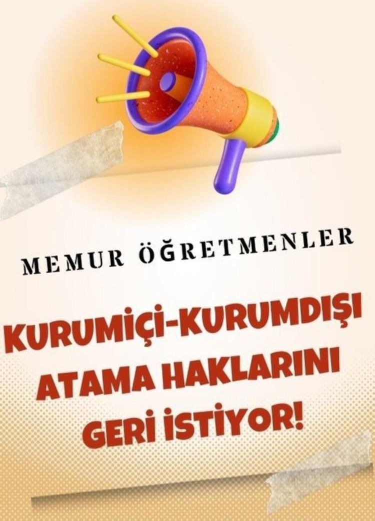 <a href="/MOB_Atama/">MEMURÖĞRETMENLERBİRLİĞİ</a> <a href="/belginuygur10/">Belgin Uygur 🇹🇷</a> @ibokeys <a href="/RTErdogan/">Recep Tayyip Erdoğan</a> <a href="/NazimMavis/">Dr. Nazım Maviş</a> <a href="/latifselvi42/">Latif Selvi</a> <a href="/unipersen/">ÜNİPERSEN</a> <a href="/edipuzen/">Edip Üzen</a> <a href="/EgitimBirSen/">Eğitim-Bir-Sen</a> @faceogretmen <a href="/_cevdetyilmaz/">Cevdet Yılmaz</a>