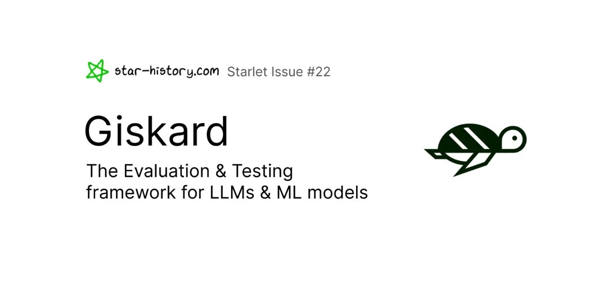 Giskard (@giskard_ai) on Twitter photo Featured in the latest Starlet issue by <a href="/StarHistoryHQ/">Star History</a>! 🌟
Star History is the #1 GitHub star history graph on the web, and tracks trending open-source projects and their growth over time.
In their latest issue, you'll discover how our open-source library for testing LLMs helps Featured in the latest Starlet issue by <a href="/StarHistoryHQ/">Star History</a>! 🌟
Star History is the #1 GitHub star history graph on the web, and tracks trending open-source projects and their growth over time.
In their latest issue, you'll discover how our open-source library for testing LLMs helps