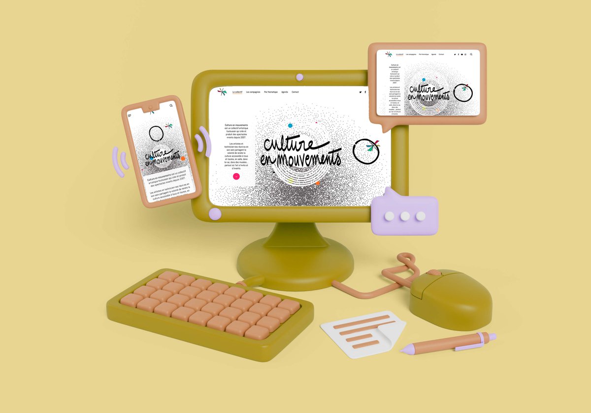 Le nouveau #siteinternet du Collectif CEM est en ligne !!
>> cultureenmouvements.org

Vous y verrez notre nouvelle identité visuelle imaginée par Joëlle Le Gléau, des pages dédiées à chaque cie, la présentation de nos spectacles, notre agenda annuel et plus encore...