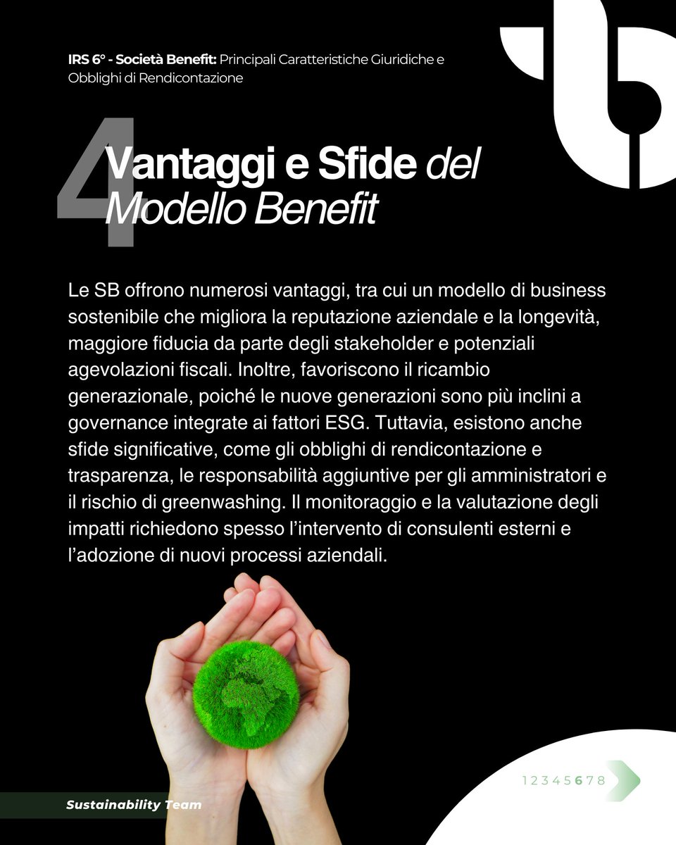 IRS 6° - Imprese Sostenibili!
Le Società Benefit stanno rivoluzionando il mondo del business con il loro impegno verso il benessere comune e la sostenibilità. Vuoi saperne di più? Contattaci ora!
#SocietàBenefit #BusinessSostenibile #ImpattoPositivo #Innovazione #Sostenibilità