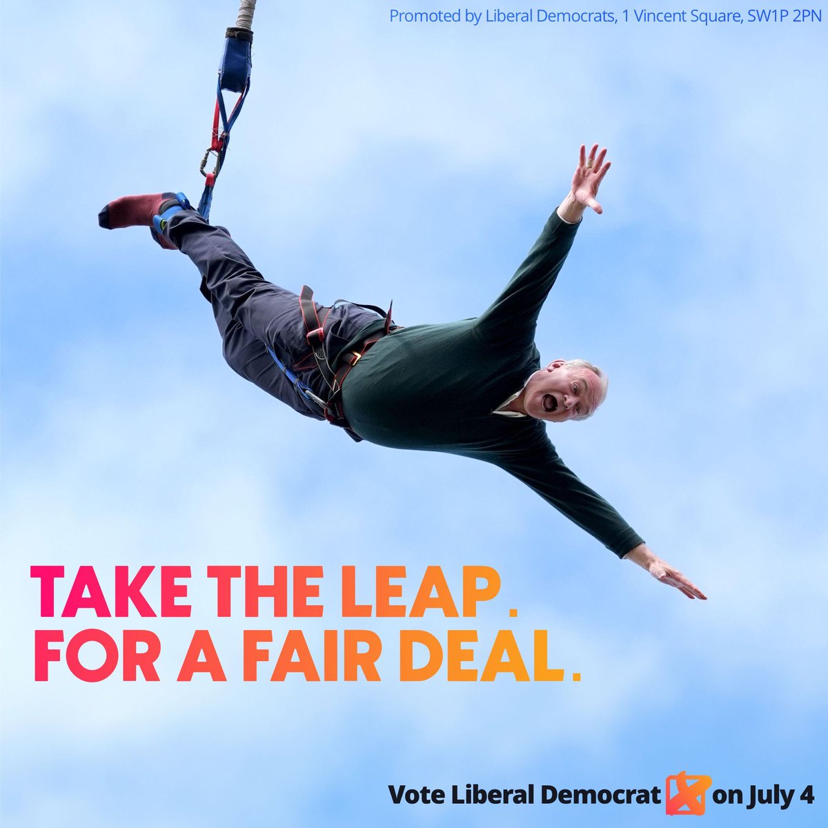 Take the leap. 

Vote Liberal Democrat by 10pm.