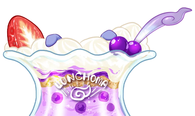 ちょまを食べたい欲求が強すぎてちょまパフェ素材ができてしまった  #つけるんるん