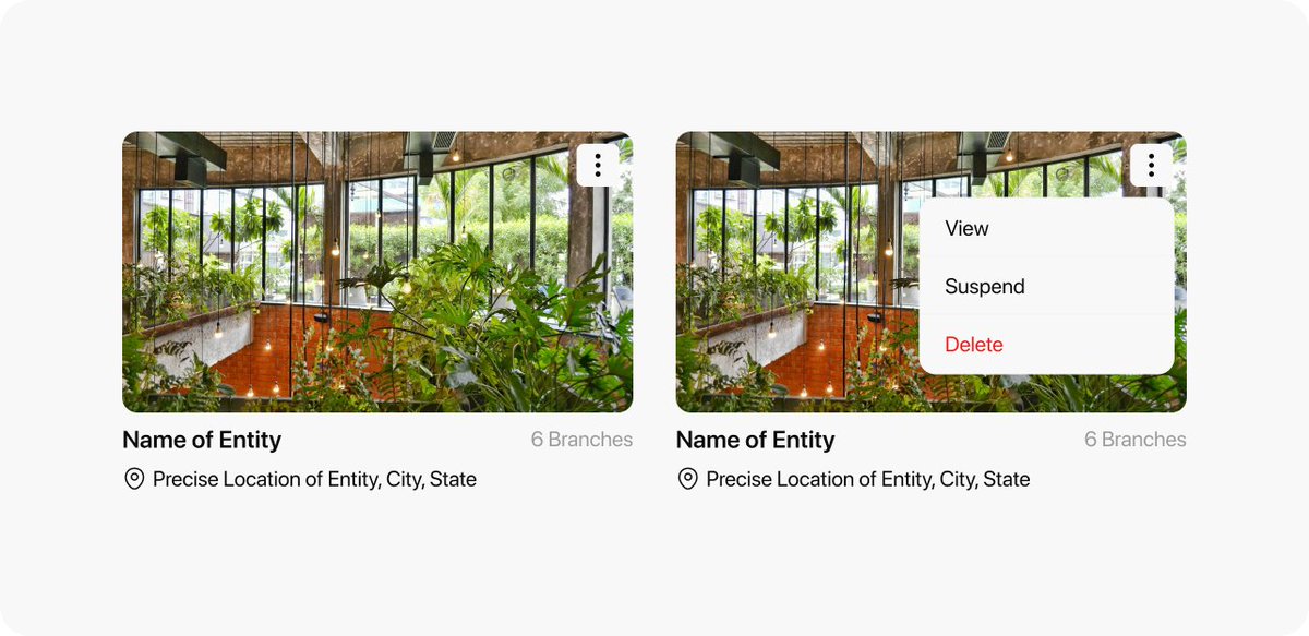 agiddipee's tweet image. I thought of a simple design to help the admin manage an hospitality system with ease.

The card on the left is the default. If a user taps &quot;more action,&quot; he sees a drop down of quick actions.

#uidesign #admindashboard #uxdesign #hospitality
