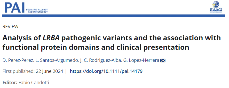 pai_eaaci's tweet photo. The #reviewarticle “Analysis of #LRBA #PathogenicVariants and the association with functional #ProteinDomains and clinical presentation” published in the #PAI_Journal is available!
Here: 🔗 https://t.co/YZ7hQ2L3vf
.
@lohegabyqbp https://t.co/9PqTvM7oh6