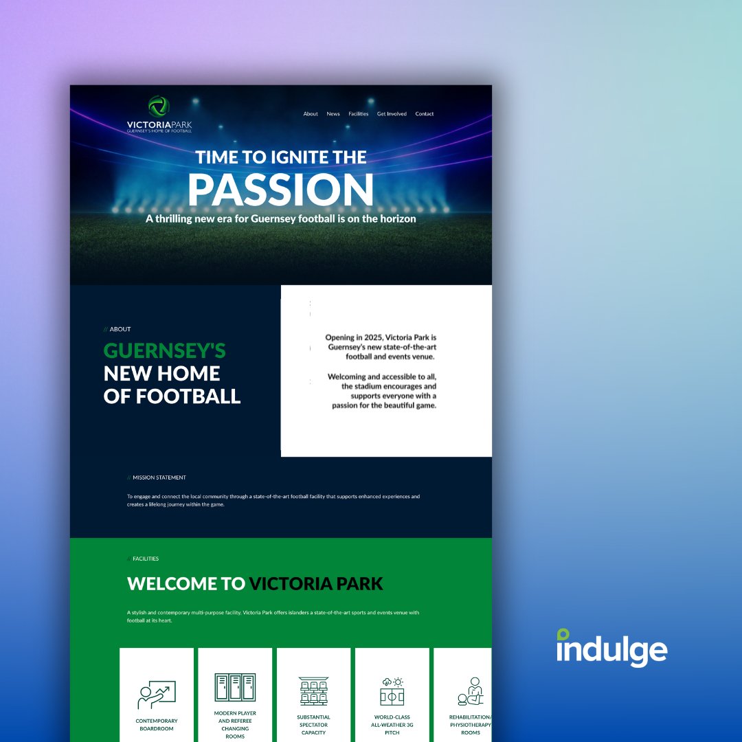 indulgemedia's tweet photo. We're thrilled to launch phase 1 of the new Victoria Park website! Our team is dedicated to enhancing web accessibility and ongoing maintenance. Victoria Park, Guernsey's premier football and events venue, opens in 2025. 

Explore more: https://t.co/DWUzWZgwrU https://t.co/mUMioumitl