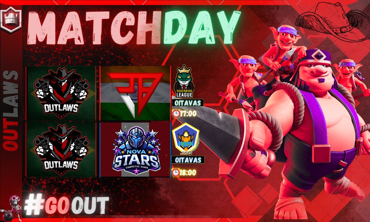 Outlaws (@outlawscrl) on Twitter photo 🏆<a href="/SoberbiosL_2024/">Soberbios League 🐸</a>
🆚@TrailblazeGG
🎯Oitavas
⏰🇧🇷17:00
🏆<a href="/Campeonatoclash/">Campeonato de Clash Time</a>
🆚<a href="/NOVASTAR_/">Saint Little Star</a>
🎯Oitavas (Qualifier)
⏰🇧🇷18:00
🎨<a href="/Steike_CR/">Steike™</a>
Os Forasteiros Terão 2 Jogos de altíssimo nível buscando 2 Classificações, No pântano🐸 a parada è mais Quente🥵!
Vamos a arena☠️!!! 🏆<a href="/SoberbiosL_2024/">Soberbios League 🐸</a>
🆚@TrailblazeGG
🎯Oitavas
⏰🇧🇷17:00
🏆<a href="/Campeonatoclash/">Campeonato de Clash Time</a>
🆚<a href="/NOVASTAR_/">Saint Little Star</a>
🎯Oitavas (Qualifier)
⏰🇧🇷18:00
🎨<a href="/Steike_CR/">Steike™</a>
Os Forasteiros Terão 2 Jogos de altíssimo nível buscando 2 Classificações, No pântano🐸 a parada è mais Quente🥵!
Vamos a arena☠️!!!