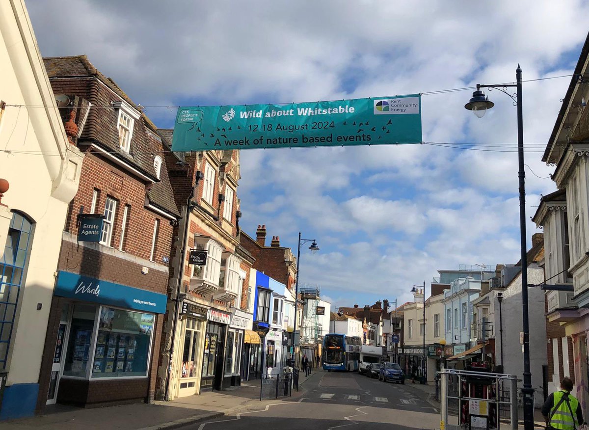 Our #wildaboutwhitstable banner is up. With thanks to <a href="/canterburycc/">Canterbury City Council</a>