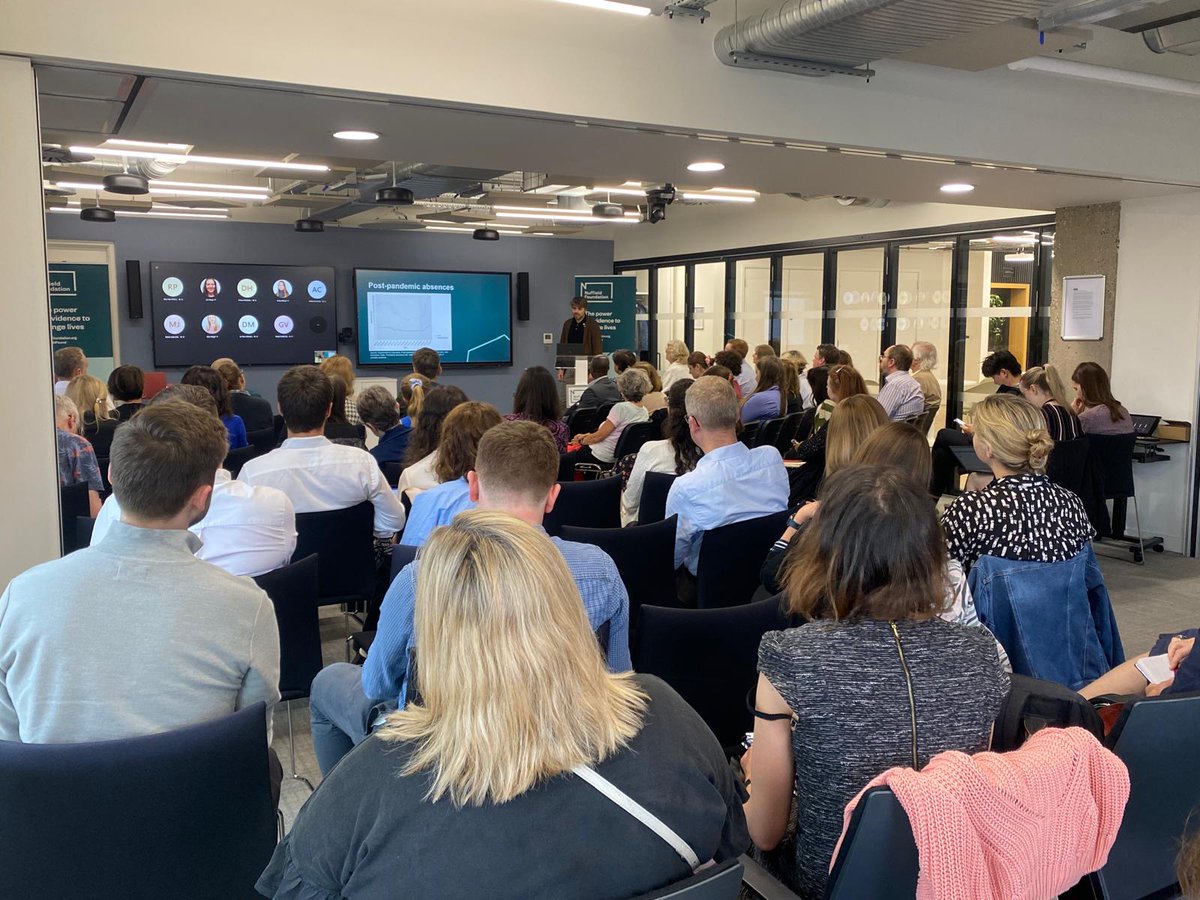 Nuffield Foundation (@nuffieldfound) on Twitter photo Our school absence event heard new #NuffieldFunded evidence on how missing school is impacting young people's life chances. Speakers & panelists included <a href="/emsosu/">Edward Sosu</a> @MKleinSoc <a href="/AnnaFeuchtwang/">Anna Feuchtwang</a> <a href="/Lem_Exeter/">Lee Elliot Major</a> <a href="/rosettadrg/">Daniela Grasso</a> & <a href="/Ed_Dorrell/">Ed Dorrell</a>. Chaired by our Education Programme Head <a href="/tanner_e/">Emily Tanner</a>. Our school absence event heard new #NuffieldFunded evidence on how missing school is impacting young people's life chances. Speakers & panelists included <a href="/emsosu/">Edward Sosu</a> @MKleinSoc <a href="/AnnaFeuchtwang/">Anna Feuchtwang</a> <a href="/Lem_Exeter/">Lee Elliot Major</a> <a href="/rosettadrg/">Daniela Grasso</a> & <a href="/Ed_Dorrell/">Ed Dorrell</a>. Chaired by our Education Programme Head <a href="/tanner_e/">Emily Tanner</a>.