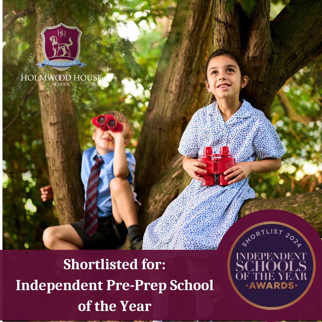HolmwoodHouse's tweet image. We are delighted to share the news that Holmwood House has been shortlisted for the prestigious Independent Pre-Prep School of the Year award. Well done everyone, it is a testament to all your hard work.
#Holmwood #SparkingCuriosity #IgnitingWonder #PrePrepSchool #ISOTY