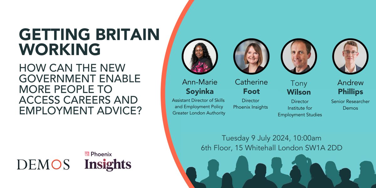 Join us next week on Tuesday 9 July for <a href="/Demos/">Demos</a>'s first event after the election - I'll be talking about new research findings and why the government should prioritise building an inclusive labour market to help achieve economic growth.

eventbrite.co.uk/e/demos-launch…