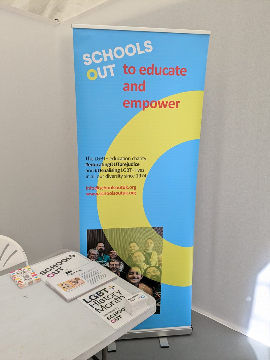 Schools OUT (@schoolsoutuk) on Twitter photo Are you at the <a href="/EducationFest/">Festival of Education 🇬🇧</a> today?
At 12.45pm catch our CEO <a href="/suesanders03/">Professor Emeritus Sue Sanders - She/Her</a> keynote speech or talk to us on Stand C11.
We are also proud to be part of the <a href="/PrideinEducati1/">Pride in Education - @prideineducation.bsky.social</a> strand, with @Sarah_Cosgriff our project worker and David Church from our management team.
#LGBTQIA Are you at the <a href="/EducationFest/">Festival of Education 🇬🇧</a> today?
At 12.45pm catch our CEO <a href="/suesanders03/">Professor Emeritus Sue Sanders - She/Her</a> keynote speech or talk to us on Stand C11.
We are also proud to be part of the <a href="/PrideinEducati1/">Pride in Education - @prideineducation.bsky.social</a> strand, with @Sarah_Cosgriff our project worker and David Church from our management team.
#LGBTQIA