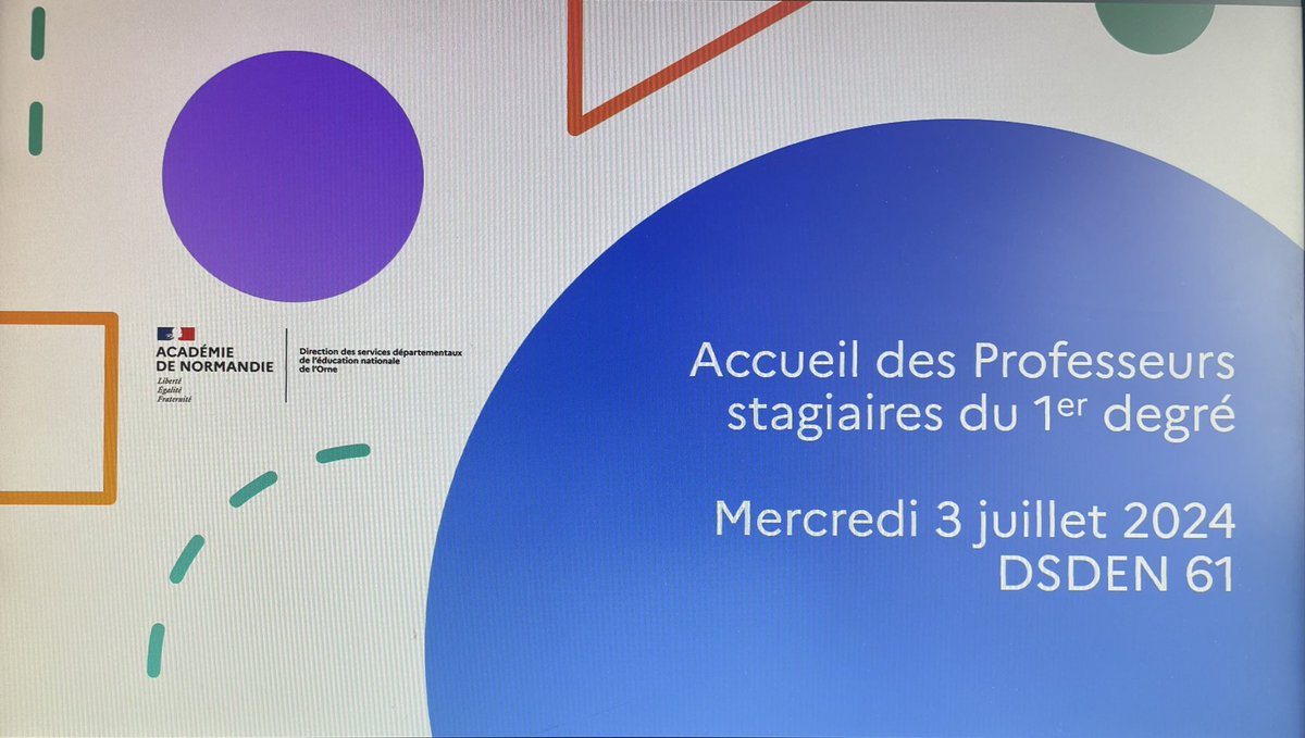 1er temps d'accueil des professeurs des écoles stagiaires  <a href="/dsden61/">DSDEN61</a>.
L'occasion de les féliciter pour leur réussite au concours et leur souhaiter la bienvenue dans le métier et le département.
