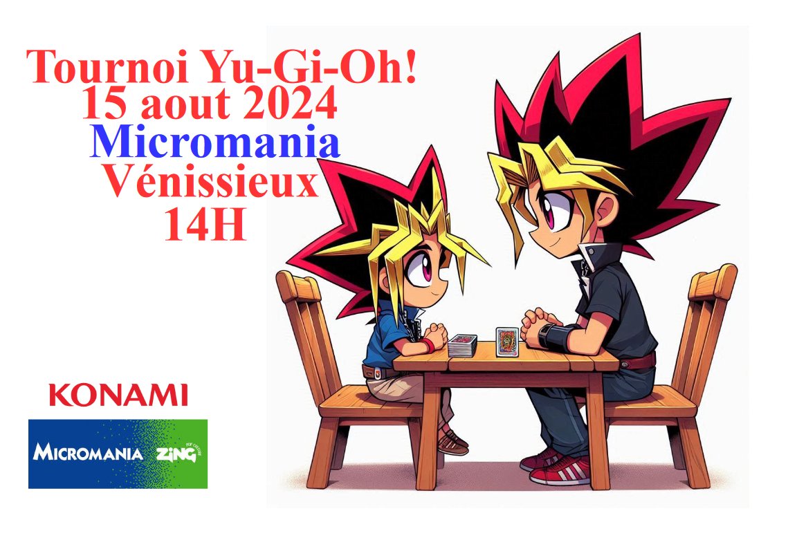 TestingameYT's tweet image. Bonjour tout le monde !
Voici la Quatrième édition du tournoi Yu-Gi-Oh!. Pour y participer, rien de plus simple, il vous suffit de vous inscrire sur le lien suivant : battlefy.com/tournoi-microm…
Hâte de tous vous y retrouver le 15 aout !