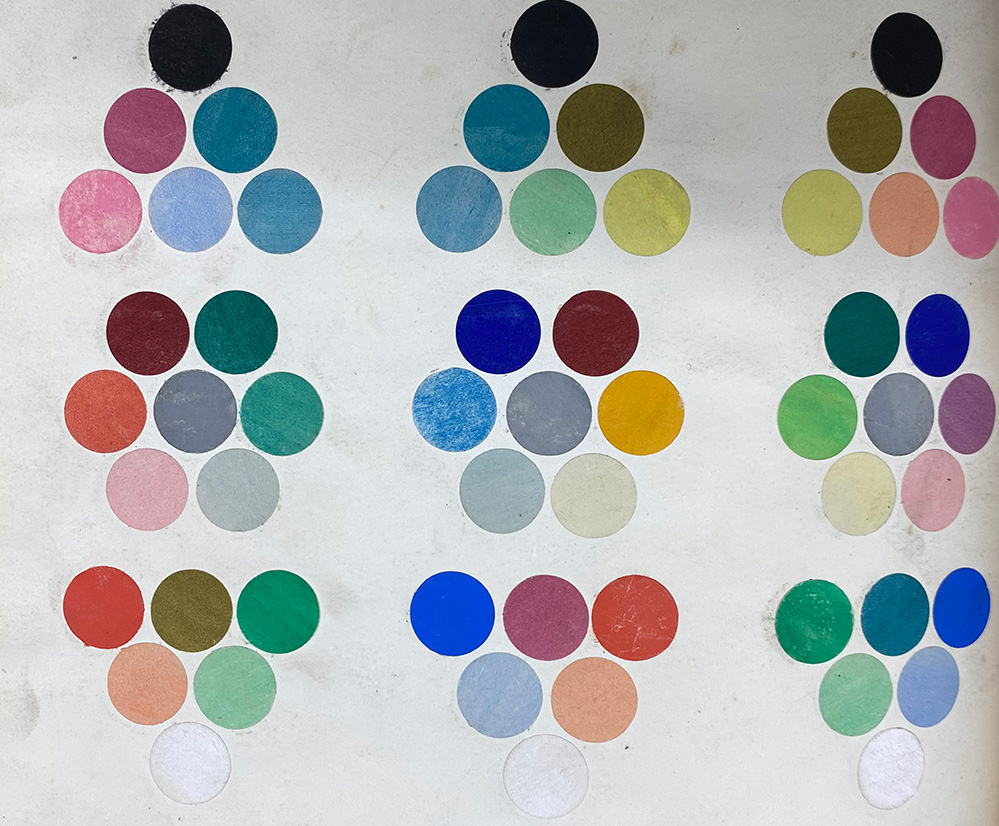 William Benson's 1868 'Principles of the Science of Colour' used a complex cube to explain #colour mixtures, illustrated by pages of coloured dots

The volume was in the Huddersfield Mechanics Institute Library, which from the 1860s ran a very popular class on dyes and dyeing