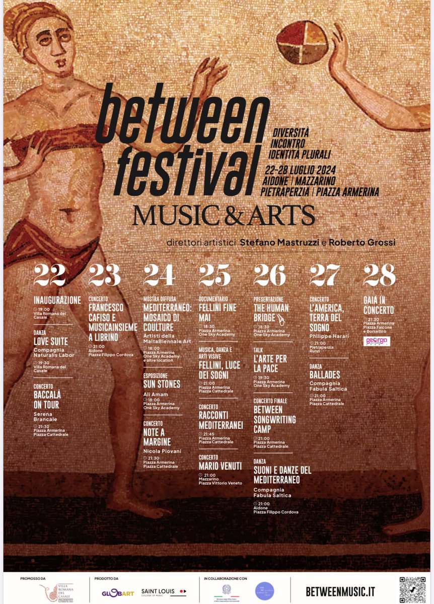 VisitSicilyOP's tweet photo. Between Festival - Music &amp; Arts
22 - 28 Luglio #Aidone #Mazzarrino #Pietraperzia #PiazzaArmerina #eventisicilia24 #visitsicilyinfo #diversità #incontro #identitàplurali https://t.co/lqmAVa9mRZ
