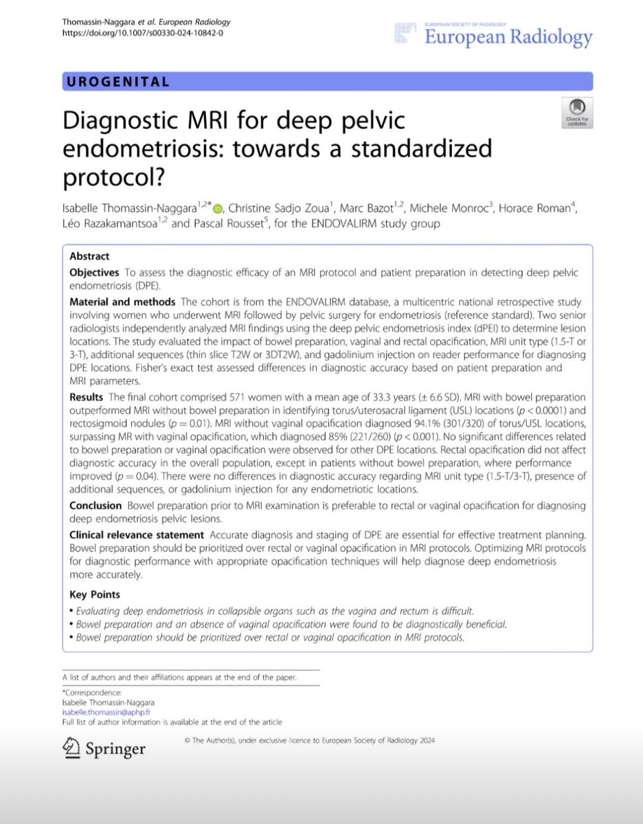 luciana@chamie.com.br (@lucianachamiec1) on Twitter photo Excellent work demonstrating the value of bowel prep in the MRI protocol for endometriosis. Congratulations <a href="/NaggaraIsabelle/">Isabelle Thomassin-Naggara</a> and team on the important publication Excellent work demonstrating the value of bowel prep in the MRI protocol for endometriosis. Congratulations <a href="/NaggaraIsabelle/">Isabelle Thomassin-Naggara</a> and team on the important publication