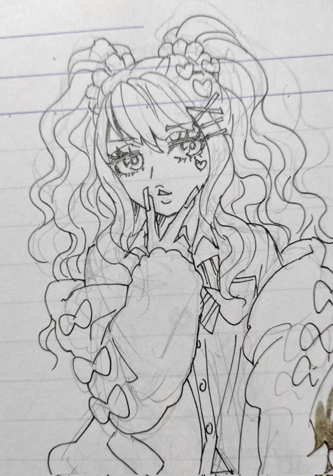 ギャルを描くとなんか心が踊る。でこでこ可愛くするのが楽しい 