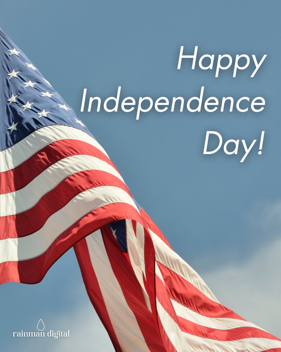 Rainman_Digital's tweet photo. Happy 4th of July from Rainman Digital! ❤️ 🤍 💙 Hope you have a great holiday with friends and family!

#independenceday #fourthofjuly #happyfourthofjuly #happy4th https://t.co/xjVsLvSpek