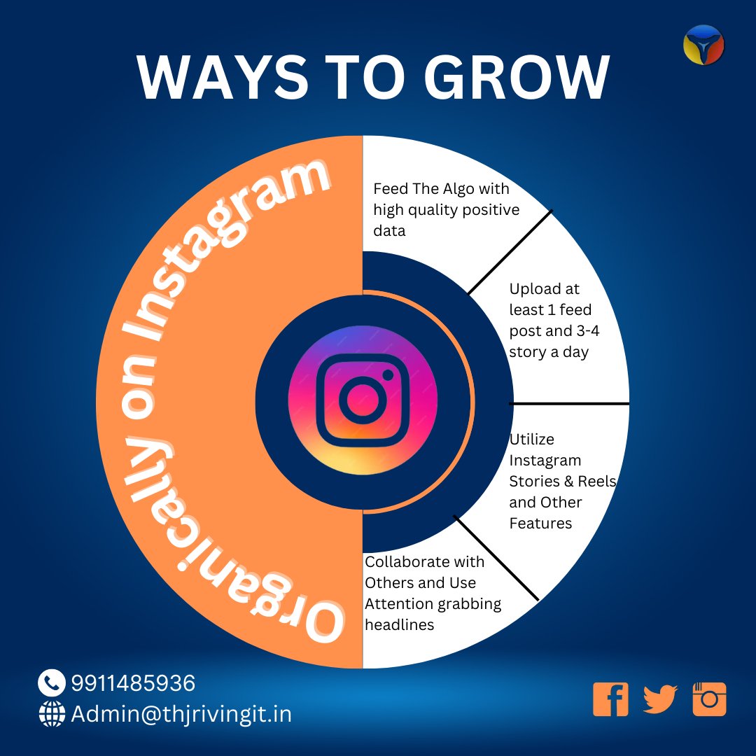 TechThriving's tweet photo. Ways To Grow Organically On Instagram
1. Post High Quality Content 
2. Use Hashtags Effectively 
3. Engage with your audience
4. Post Consistently
#SEO #DigitalAssets #DigitalMarketing #instagram #gmbranking #socialmediatips #optimization #gmboptimization #businessstrategy https://t.co/lbxwEYCgm7