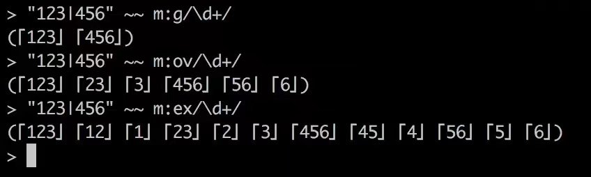 ziyunfei's tweet image. One regex extracts all the digits at once. Interesting! #Raku #Perl6