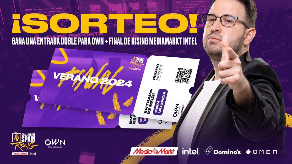¡Última oportunidad para conseguir un abono doble para los tres días y disfrutar de las finales de Rising x Mediamarkt e Intel!

✅ Follow <a href="/OpenWorldNowcom/">OWN Valencia 2026</a>
✅ Follow <a href="/ulisesprieto/">uLISES 🦊</a>
✅ Un besito
🔄 RT a este tweet

Anuncio el ganador esta noche ☺️