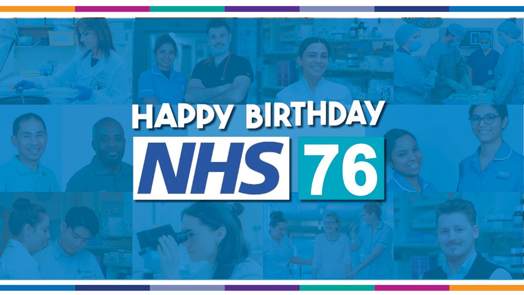 Today the NHS will mark 76 years of service! 💙 

We want to take this opportunity to celebrate all NHS staff and volunteers, past and present for making this organisation what it is today — thank you for everything you do, every day 🌟