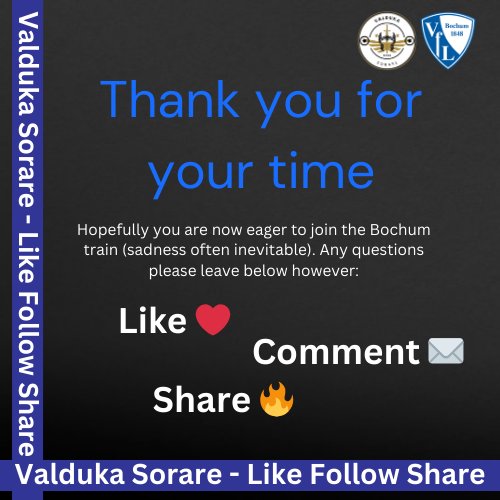 ValdukaSorare's tweet photo. That marks the end of the list. If you have found this useful please drop a like and a follow! 

All options should cost you £5-£10 so a seriously good budget team! ❤️

#sorare #Sorare #Bochum https://t.co/owRlvbKSvc