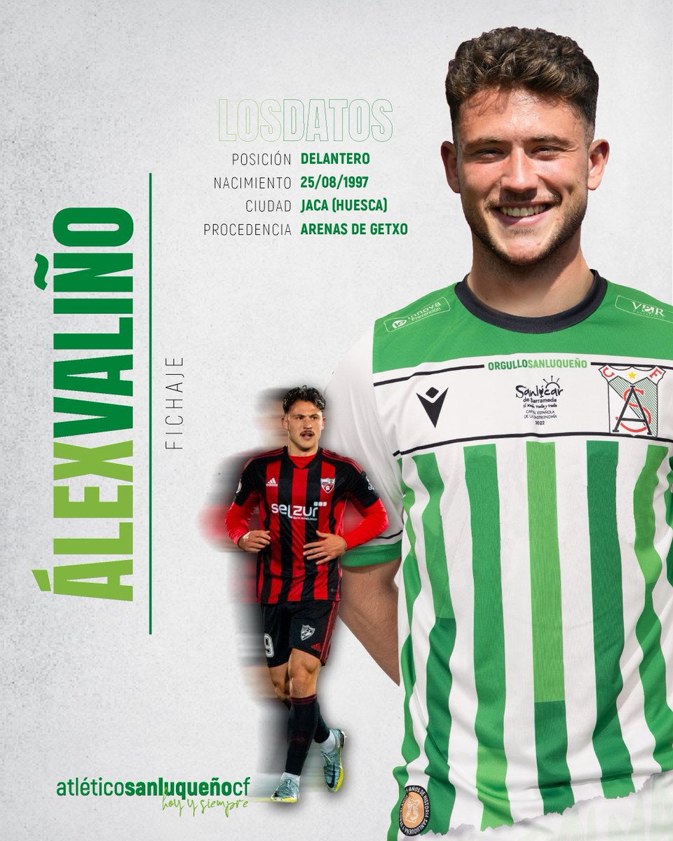 Álex Valiño, nuevo jugador del Atlético Sanluqueño CF

#BienvenidoAlex 💚 <a href="/AlexV_14/">Alex Valiño.</a> 

atleticosanluquenocf.com/alex-valino-nu…