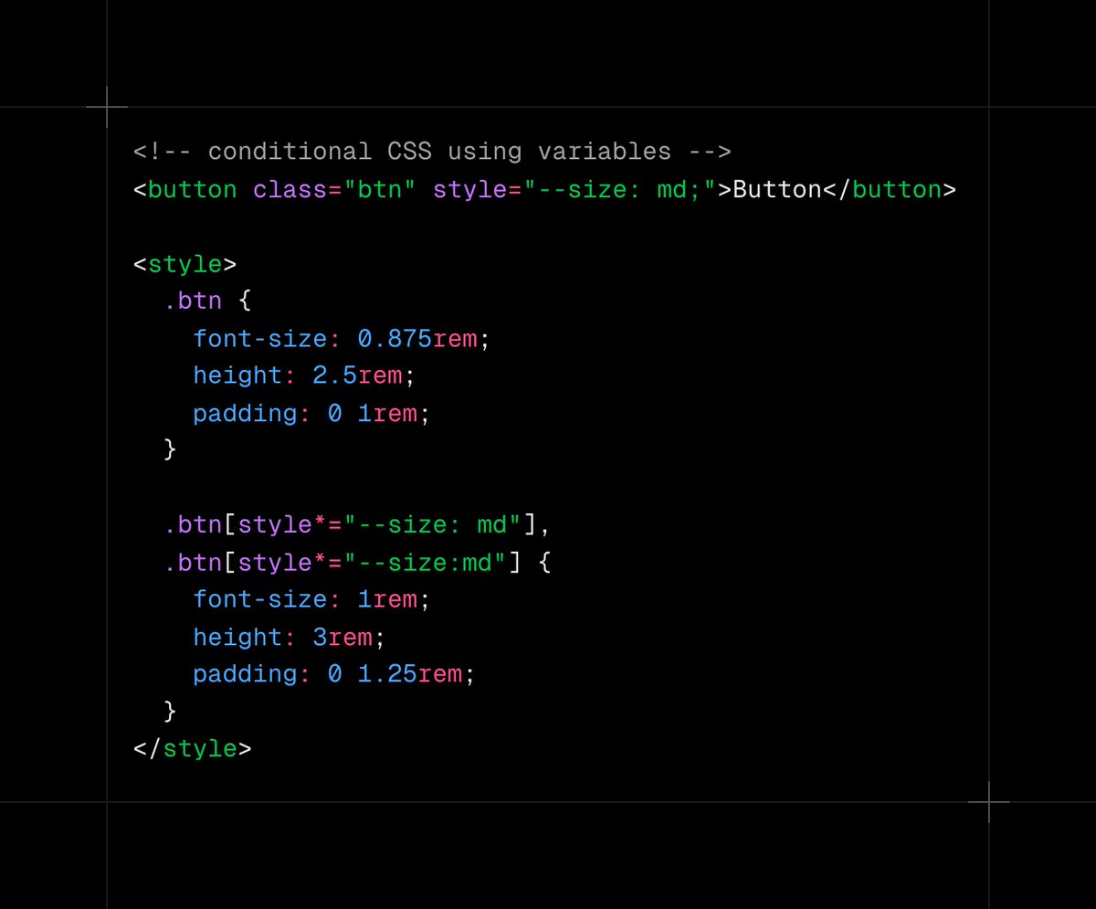 Conditional CSS using inline variables ↓