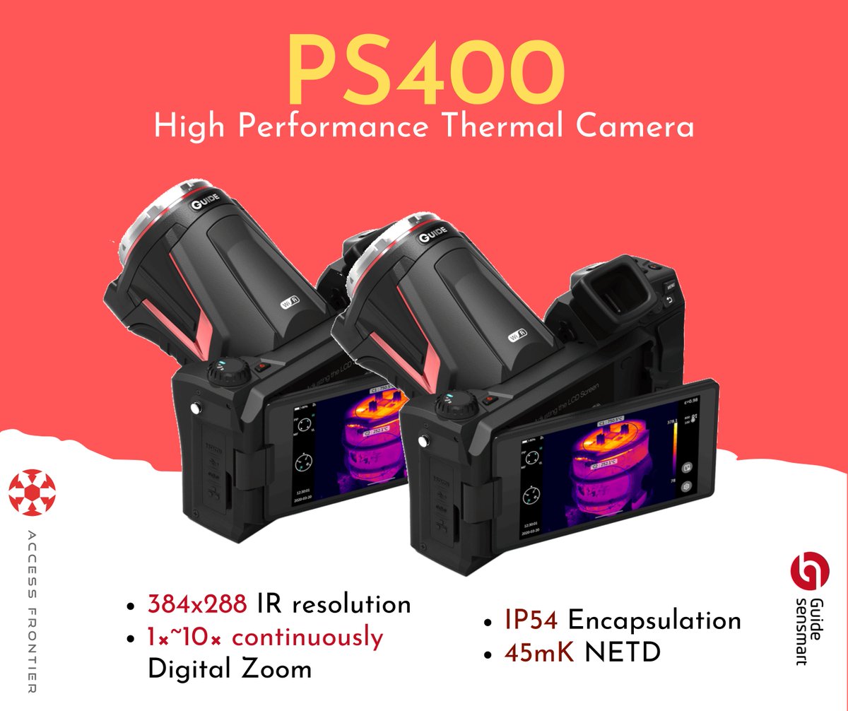 AccessFrontier's tweet image. PS400
High Performance Thermal Camera

The Guide PS Series high-performance thermal camera is designed to make the inspection, maintenance and troubleshooting work easier, faster and more accurate. 

#Guidesensmart #ps400 #thermalcamera #afti #accessfrontier