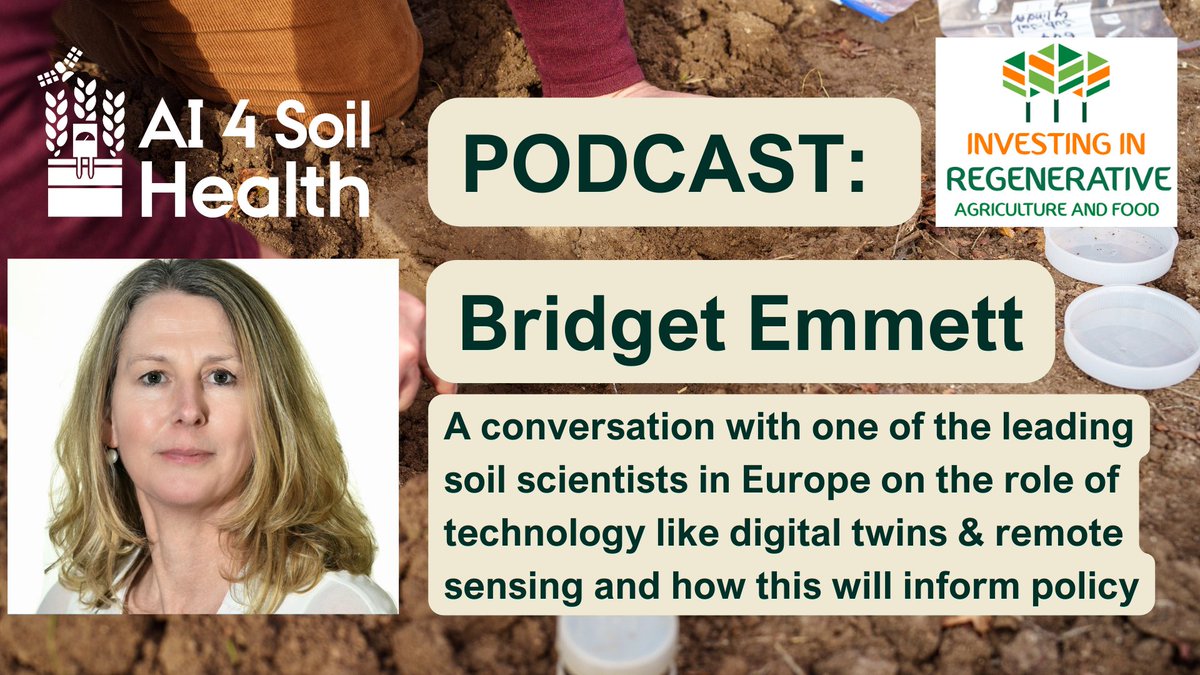 AI 4 Soil Health (@ai4soilhealth) on Twitter photo We're excited to share the latest podcast in the #AI4SoilHealth series, hosted by <a href="/KoenvanSeijen/">Koen van Seijen</a>🌱
Join us as Bridget Emmett (<a href="/UK_CEH/">UK Centre for Ecology & Hydrology</a>) discusses the intricacies of #soilhealth, its biodiversity, and its crucial role in sustaining life🌍
🎧 Listen now: youtube.com/watch?v=p9aZkk… We're excited to share the latest podcast in the #AI4SoilHealth series, hosted by <a href="/KoenvanSeijen/">Koen van Seijen</a>🌱
Join us as Bridget Emmett (<a href="/UK_CEH/">UK Centre for Ecology & Hydrology</a>) discusses the intricacies of #soilhealth, its biodiversity, and its crucial role in sustaining life🌍
🎧 Listen now: youtube.com/watch?v=p9aZkk…