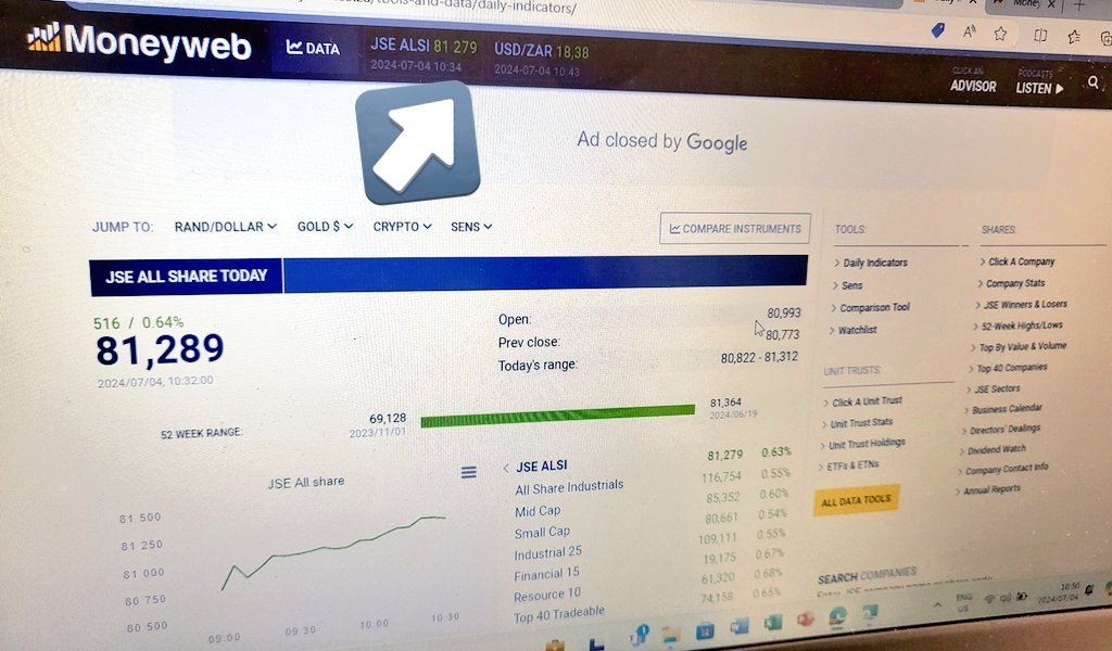 SurenNaidoo's tweet image. The #JSE and #Rand both firmer today... 
moneyweb.co.za/tools-and-data…
Via @Moneyweb #MoneywebNews