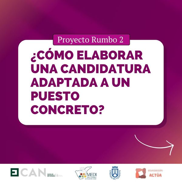 AsocActua's tweet photo. #Rumbo2 
📄Personalizar tu CV aumenta tus posibilidades de pasar los filtros automáticos de criba curricular y conseguir una entrevista. 
🤔¿Adaptas tu candidatura a la oferta concreta?
@CabildoTenerife https://t.co/ceLjDdceke