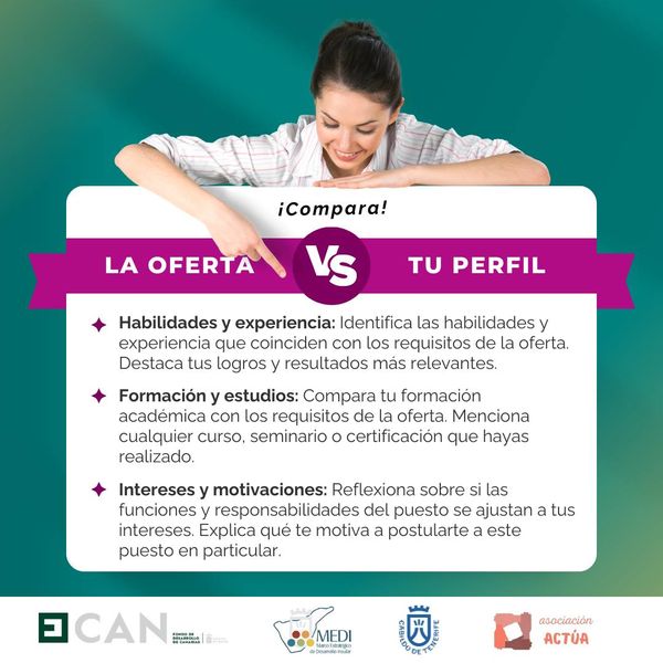 AsocActua's tweet photo. #Rumbo2 
📄Personalizar tu CV aumenta tus posibilidades de pasar los filtros automáticos de criba curricular y conseguir una entrevista. 
🤔¿Adaptas tu candidatura a la oferta concreta?
@CabildoTenerife https://t.co/ceLjDdceke