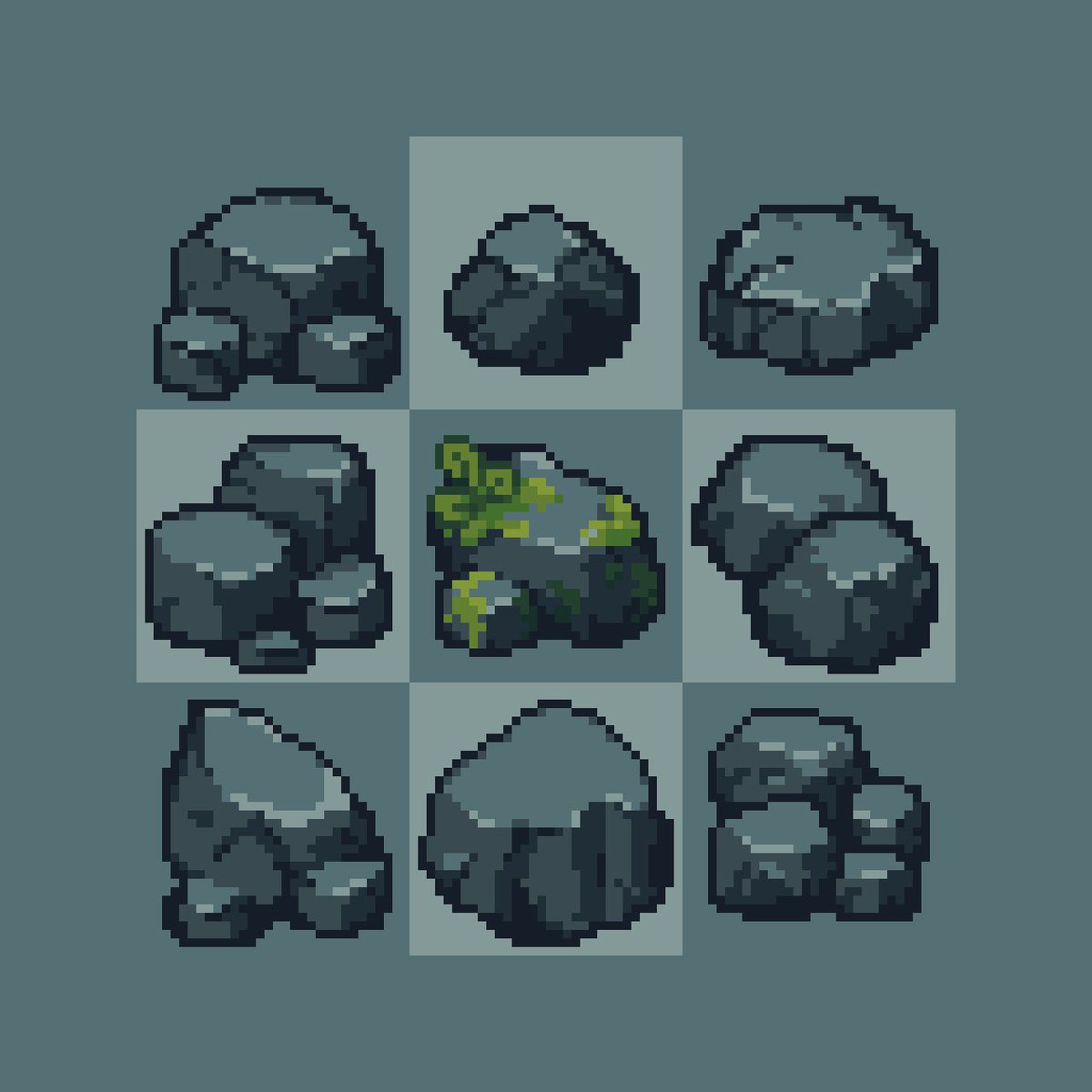 Second study on rock variations #pixelart