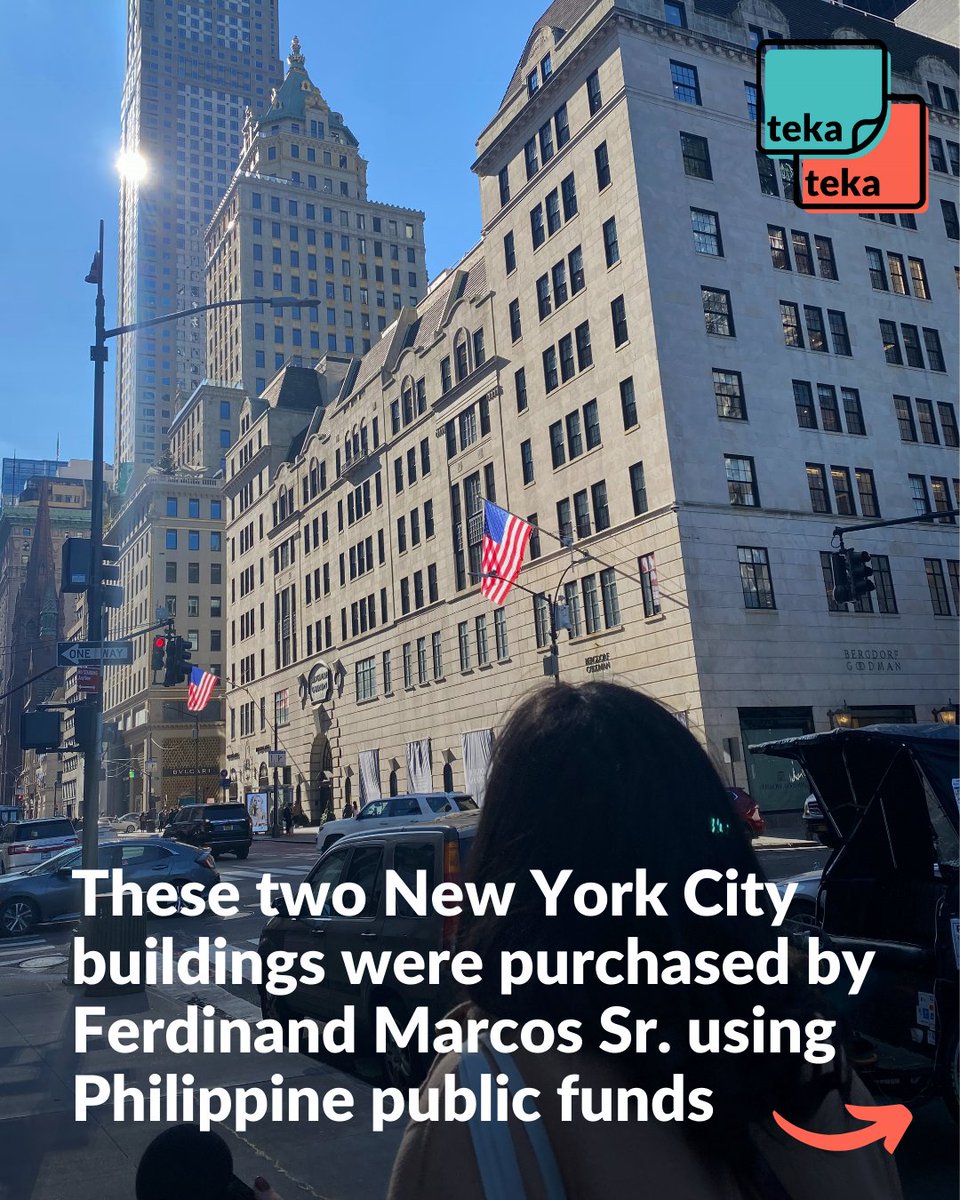 TekaTekaPod's tweet image. In the 80s, Ferdinand Marcos Sr. bought four New York City buildings using public funds as gifts for the first lady.

Read here for fast facts about two of them and learn more when you listen to @BellaPerezRubio's report on Teka Teka: sptfy.com/QWGA