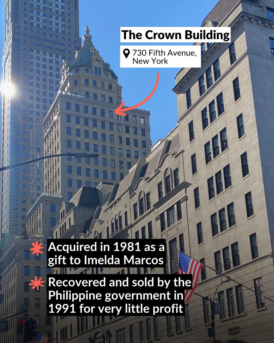 TekaTekaPod's tweet image. In the 80s, Ferdinand Marcos Sr. bought four New York City buildings using public funds as gifts for the first lady.

Read here for fast facts about two of them and learn more when you listen to @BellaPerezRubio's report on Teka Teka: sptfy.com/QWGA