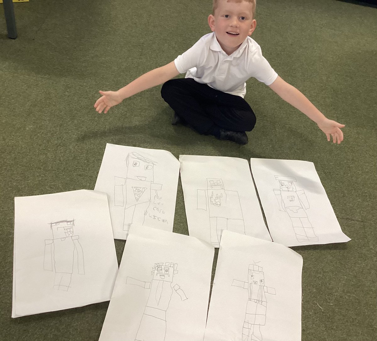 Frank is so proud of himself…he’s been busy at home creating a comic to share with his classmates. Just some colour to add and the dialogue and Frank said it’s ready to read #outsideinterests #hobbies #ks1
