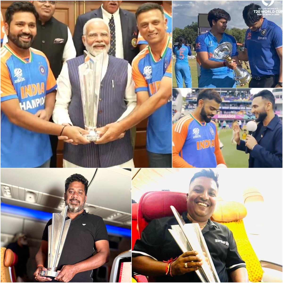 JohnyBravo183's tweet image. Jatin Sapru didn&apos;t touch POTM medal despite being Virat Kohli&apos;s close friend.

Neeraj Chopra didn&apos;t touch U19 WC trophy despite being an Olympic champion.

Narendra Modi didn&apos;t touch T20 WC trophy despite being the PM of India.

And then there are 2 shameless....