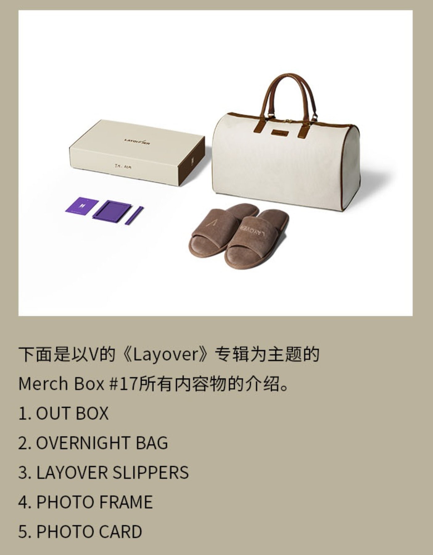 アイドル BTS MERCH BOX #17 LAYO(V)ER V BTS MERCH BOX #17 V LAYOVER