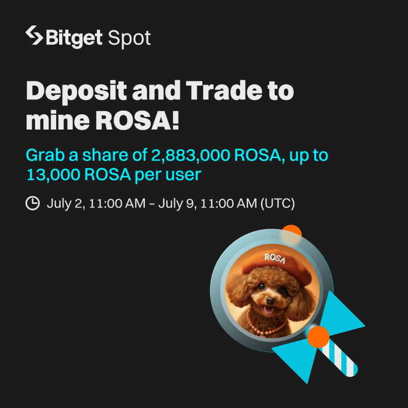 bitget's tweet photo. $ROSA @Rosa_Inu is now live on #CandyBomb! 🍬

Deposit and trade to grab a share of 2,883,000 $ROSA. 🐶

👉 Join here: https://t.co/cVZqKbTbg4